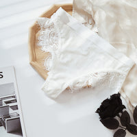 Amazon French Ins Net Red Lace High Cross Wide Border Seamless Sexy High Waist Mesh Breathable Thong Sexy T Pants