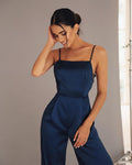 Women's Suspenders Sexy Waist Wide Leg Fashion Jumpsuit