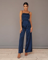 Women's Suspenders Sexy Waist Wide Leg Fashion Jumpsuit