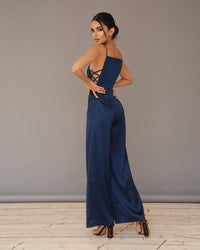 Women's Suspenders Sexy Waist Wide Leg Fashion Jumpsuit