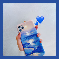 Compatible with Apple, Compatible with Apple , Sunset Sunset Waves Suitable For IPhone Case