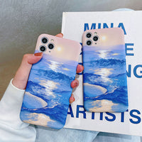 Compatible with Apple, Compatible with Apple , Sunset Sunset Waves Suitable For IPhone Case