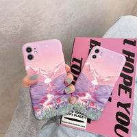 Compatible with Apple, Compatible with Apple , Sunset Oil Painting Iphone12 Mobile Phone Case
