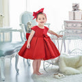 Big Red Leaky Back Bow Princess Dress Catwalk Show Children'S Evening Dress