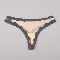 Ladies Sexy Lace Transparent Lightweight Hollow Mesh Low-Rise Seductive Cotton Thong
