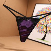 G-String Female Sao Sexy Hot Silk Satin Face Of A Thread In Europe And The United States Ding Pants Light Luxury Ice Silk T Underwear