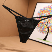 G-String Female Sao Sexy Hot Silk Satin Face Of A Thread In Europe And The United States Ding Pants Light Luxury Ice Silk T Underwear