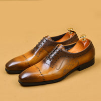 British Brock Business Dress Casual Men'S Shoes Leather Oxford Shoes