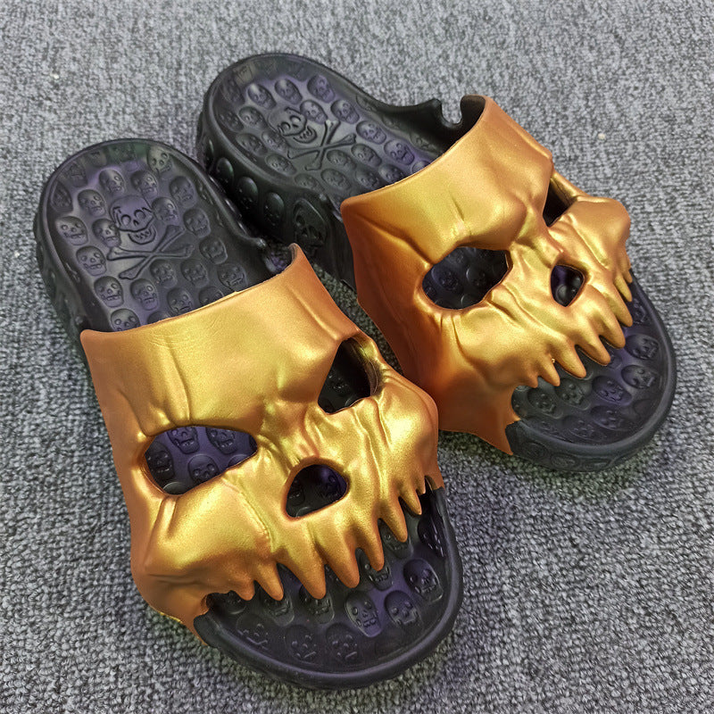 Skull EVA Indoor Bathroom Home Thick Bottom Soft Bottom Slippers