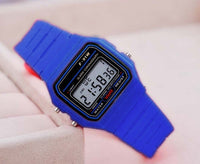 Non-Marked Gold And Silver F91W Ultra-Thin LED Electronic Watch
