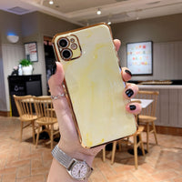 Compatible with Apple, Suitable For Iphone11Promax Electroplating Mobile Phone Shell Xsmax Marble Anti-Drop All-Inclusive Ip11 Protective Cover