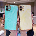 Compatible with Apple, Suitable For Iphone11Promax Electroplating Mobile Phone Shell Xsmax Marble Anti-Drop All-Inclusive Ip11 Protective Cover