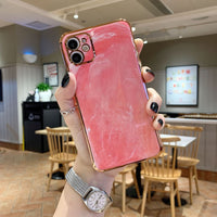 Compatible with Apple, Suitable For Iphone11Promax Electroplating Mobile Phone Shell Xsmax Marble Anti-Drop All-Inclusive Ip11 Protective Cover