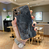 Compatible with Apple, Suitable For Iphone11Promax Electroplating Mobile Phone Shell Xsmax Marble Anti-Drop All-Inclusive Ip11 Protective Cover