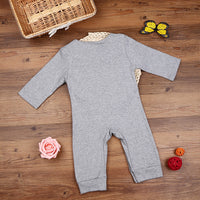 Boys Long Sleeve Romper Jumpsuit Cat Circle Cartoon Print