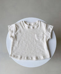 Baby Simple And Refreshing White Short-Sleeved T-Shirt Baby Stretch Half-Sleeved Bottoming Shirt