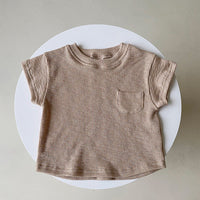 Baby Simple And Refreshing White Short-Sleeved T-Shirt Baby Stretch Half-Sleeved Bottoming Shirt