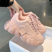 Harajuku Net Celebrity Old Shoes Female Ins Trendy Taro Color All-Match Casual Platform Sneakers