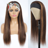 Highlight Color Straight Headband Wig