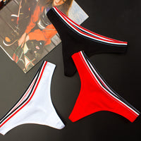 Striped Wide-waist Low-waist Seamless Women's Briefs