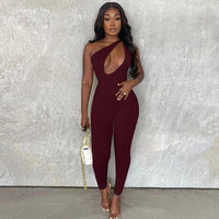 Casual Sport Waist Pants Fashion High Waist Tight-Fitting Sleeveless Casual Sports Jumpsuit Women
