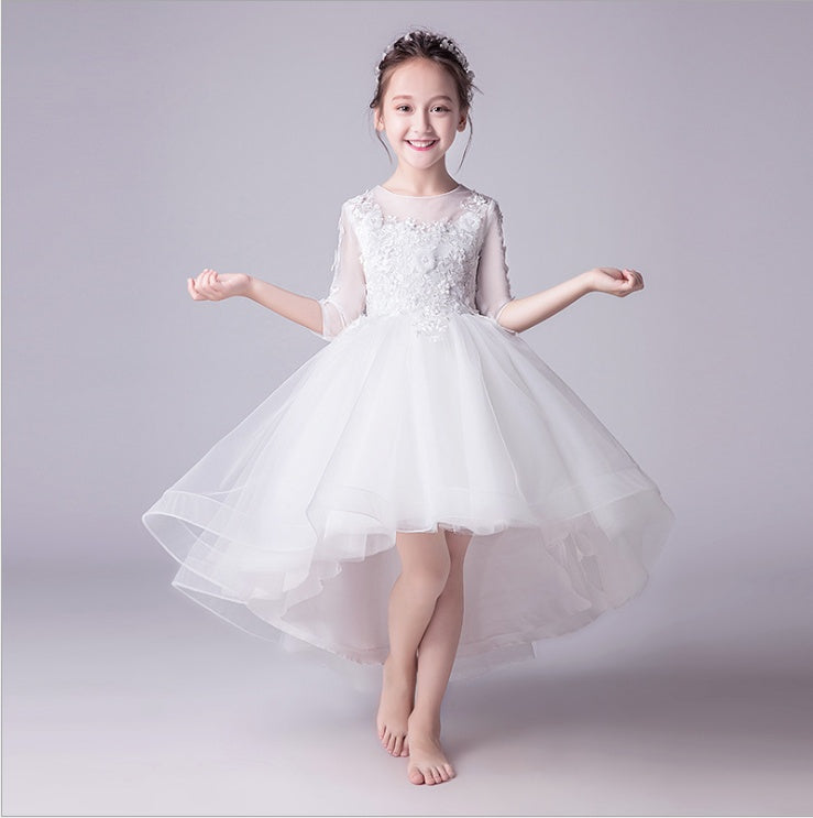 Girls'Piano Postumes, Flower Girl Evening Dresses, Wedding Dresses, Princess Dresses, Catwalks, Children's Little Hosts, Fluffy Gauze Skirts, Summer