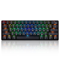 Upgraded New Rgb Wireless 2.4G Dual-Mode 61-Key Mechanical Keyboard