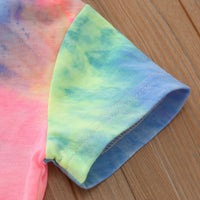 Tie-Dye Print Round Collar