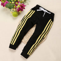 Spring And Autumn Children'S Casual Sports Pants Three-Bar Stretch Cotton Children'S Trousers