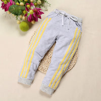 Spring And Autumn Children'S Casual Sports Pants Three-Bar Stretch Cotton Children'S Trousers