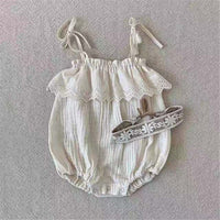 Sling Baby Romper Girl Lace Korean Style Sling Jumpsuit