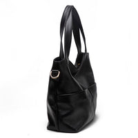 Large-Capacity Middle-Aged Leather Female Bag, Soft Leather Shoulder Bag, Female Large Bag, Western Style Messenger Bag