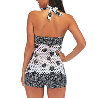 Ladies Split Sexy Mesh European And American Wave Sexy Point Plus Fat Swimsuit