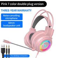Computer Headphone Channel Eat Chicken Wired Headset Game Headset With Microphone