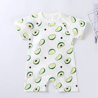 New Summer Baby One-Piece Romper, Newborn Baby Cotton Short-Sleeved Thin  Crotch Romper Wholesale