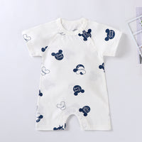 New Summer Baby One-Piece Romper, Newborn Baby Cotton Short-Sleeved Thin  Crotch Romper Wholesale