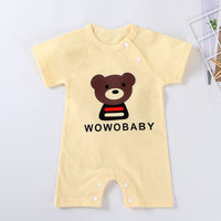 New Summer Baby One-Piece Romper, Newborn Baby Cotton Short-Sleeved Thin  Crotch Romper Wholesale