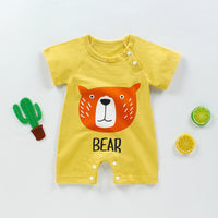 New Summer Baby One-Piece Romper, Newborn Baby Cotton Short-Sleeved Thin  Crotch Romper Wholesale