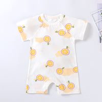New Summer Baby One-Piece Romper, Newborn Baby Cotton Short-Sleeved Thin  Crotch Romper Wholesale