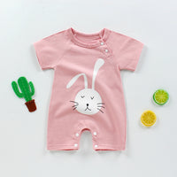 New Summer Baby One-Piece Romper, Newborn Baby Cotton Short-Sleeved Thin  Crotch Romper Wholesale