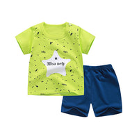 Winter Pants Suit Pullover Cartoon Cotton Korean Boy Summer Cartoon Anime Yellow Pajamas