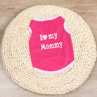 Love Mom Vest Summer Print Letters
