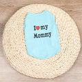 Love Mom Vest Summer Print Letters