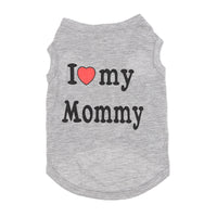 Love Mom Vest Summer Print Letters