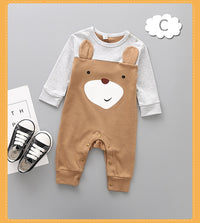 Cotton Cute Fox Long-sleeved Pure Jumpsuit