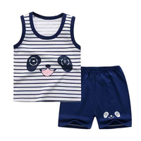 Children'S Vest With Suit Of Pure Cotton In Summer
