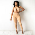 Sexy cross chest casual Jumpsuit