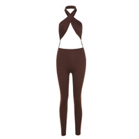 Sexy cross chest casual Jumpsuit