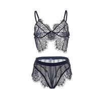 Eyelash Lace Lightweight  Cup No Steel Ring Sexy Bra Underwear Set