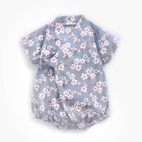 Baby Clothes Summer Baby Onesies Floral Strapping Retro Japanese Yukata Bag Fart Clothes